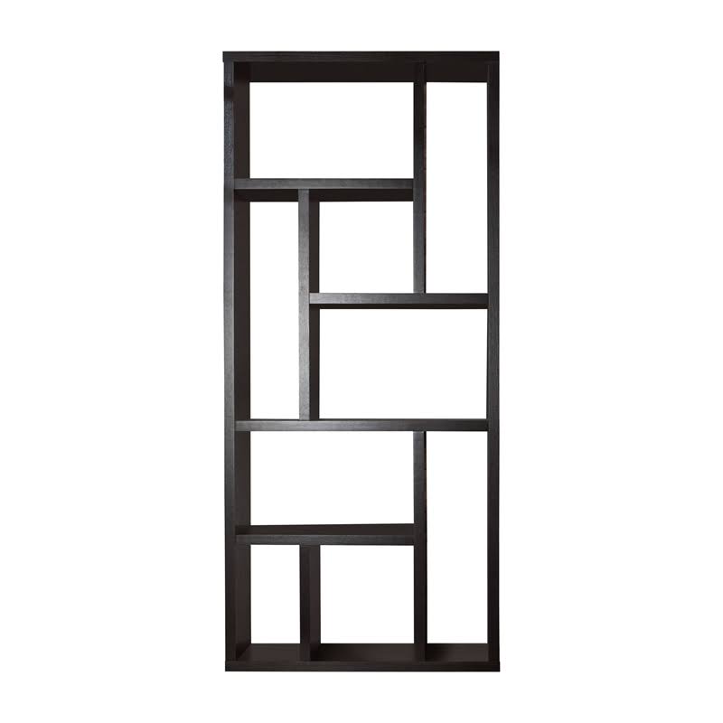 Cappuccino Wood 9-Shelf Bookcase P948977