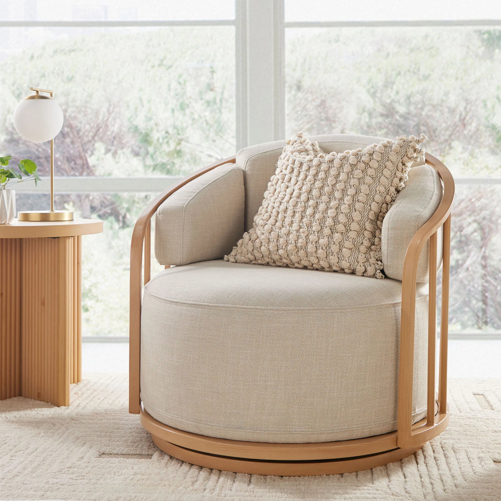 Natural Pine Swivel Chair D84413