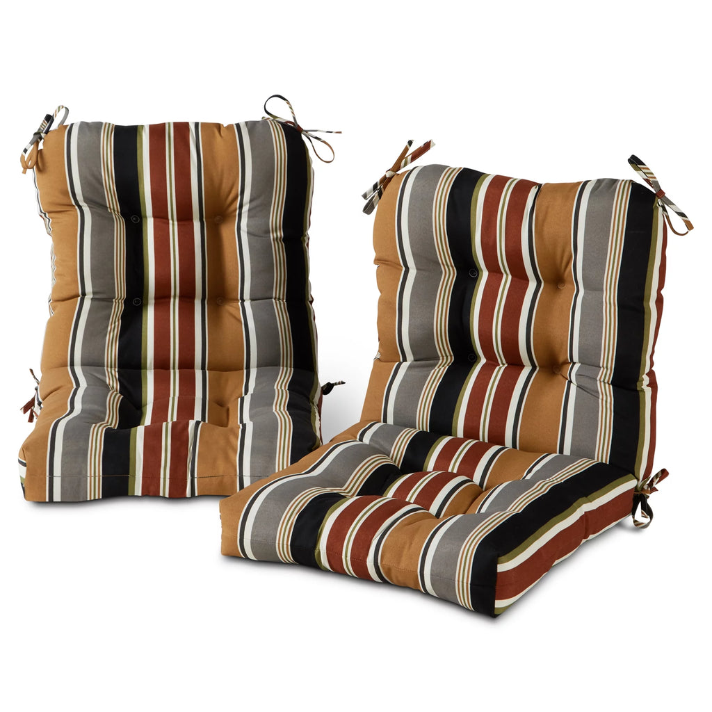 42 x 21 in. Outdoor Tufted Chair Cushion Set of 2 I383