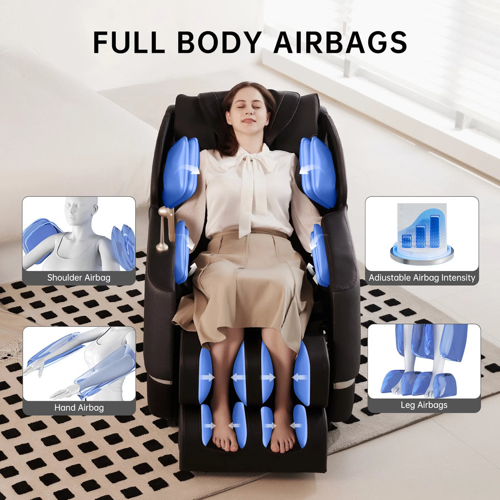 Black Full Body Zero Gravity Electric Massage Chair K959