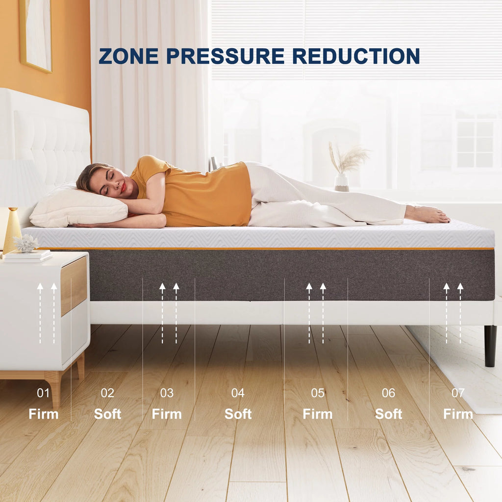 Queen 10 Gel Memory Foam Mattress H124