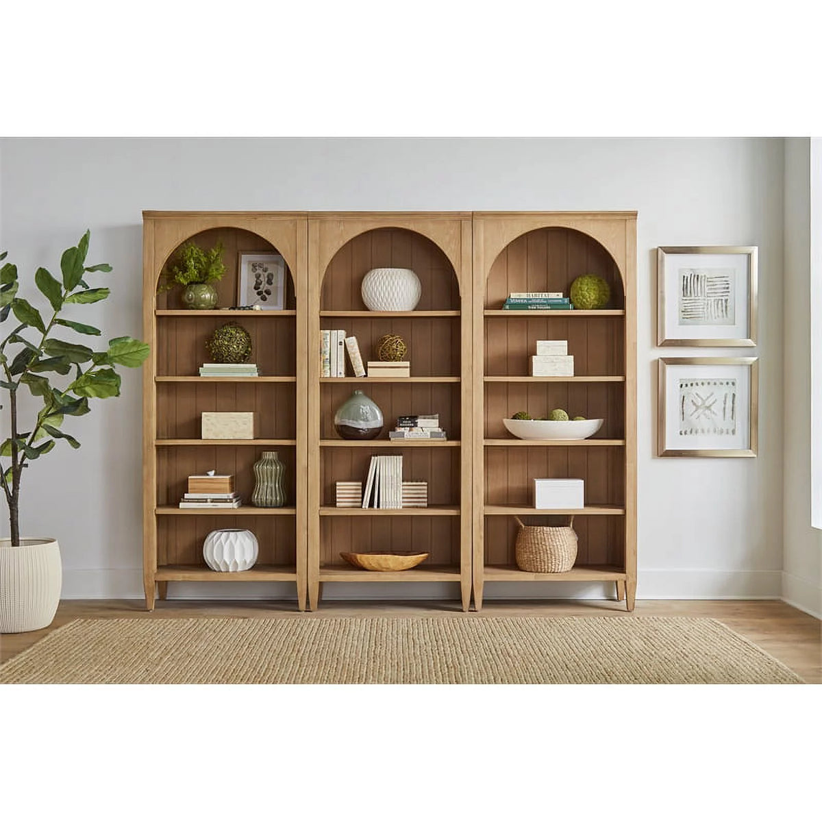 Light Brown Wood Bookcase P18537