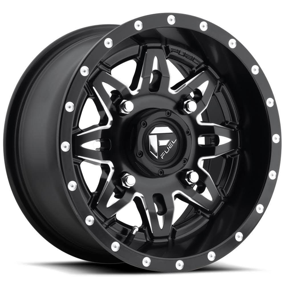 14x7 4x156 +13mm Black/Milled Wheel Rim K185886