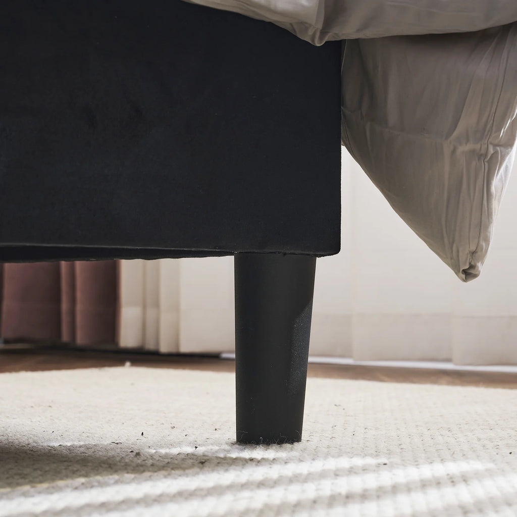 Queen Bed Frame with Charging Station and Upholstered Headboard M743270
