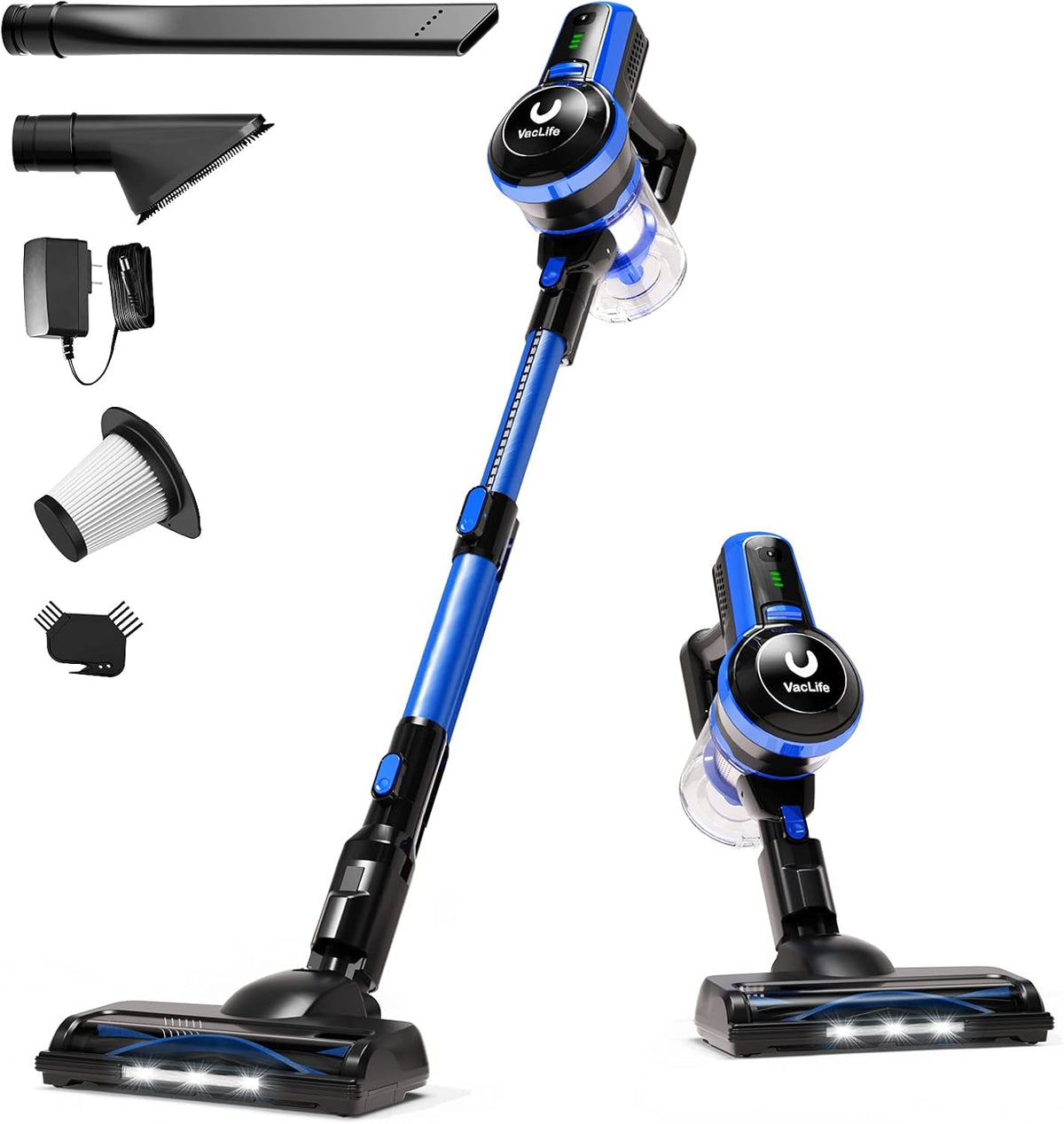 Cordless Stick Vacuum Cleaner with Headlight V2403