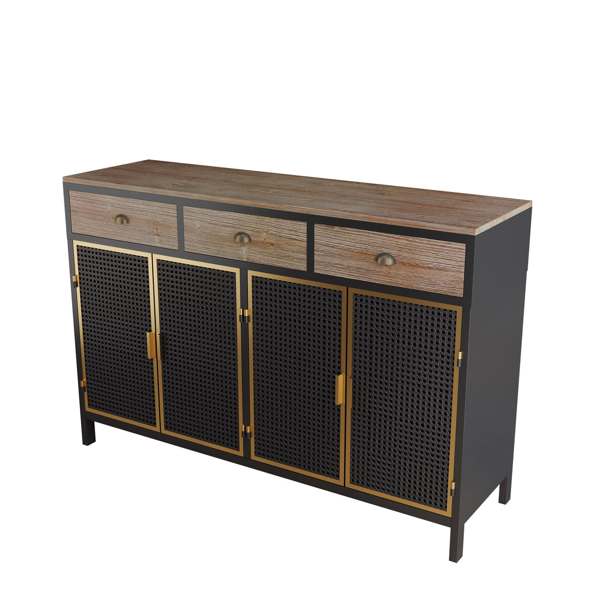 47.64" Wide 2 Doors 3 Drawer Sideboard Storage Cabinet J66430