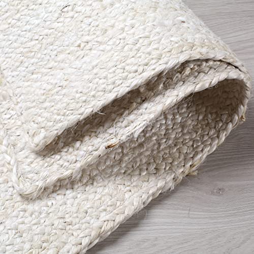 Bohemian Braided Jute Cotton Area Rug 2'x3' C8015