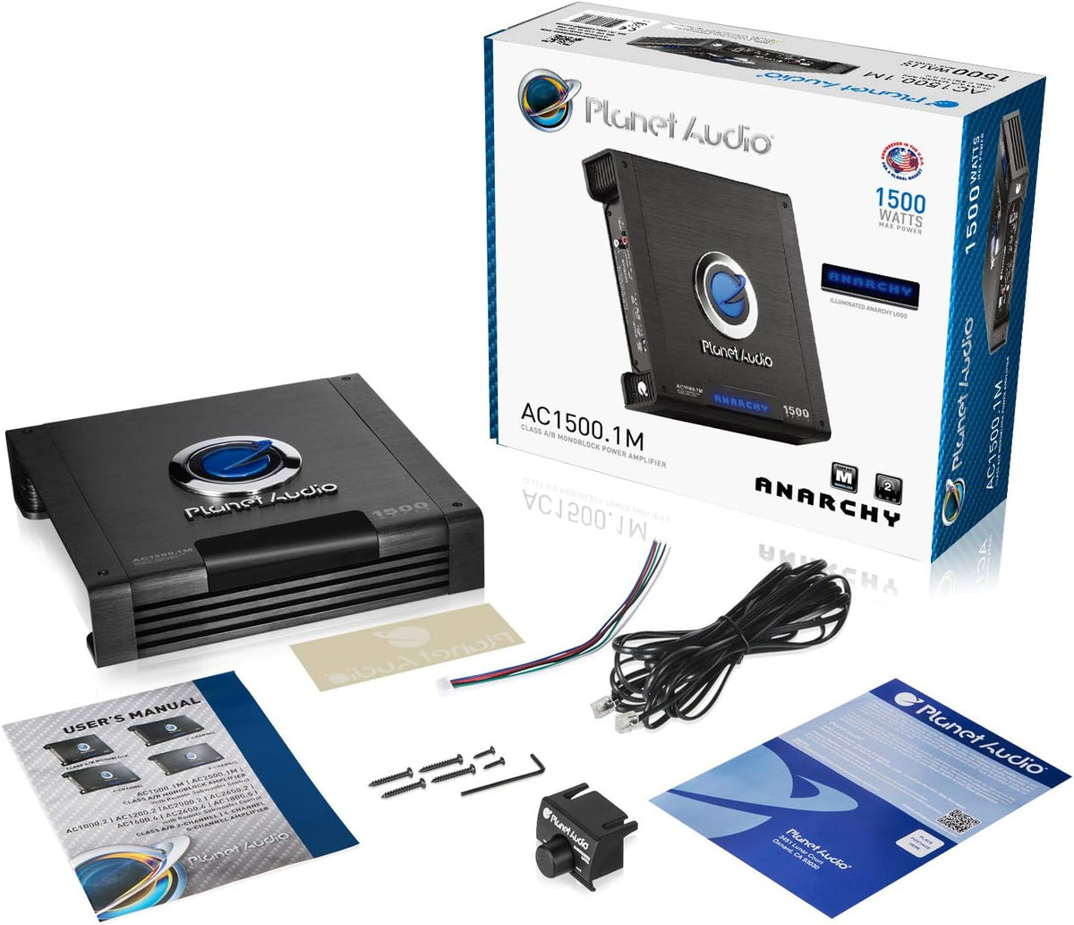 1500 Watts Class AB Monoblock Car Amplifier with Wiring Kit Z1407
