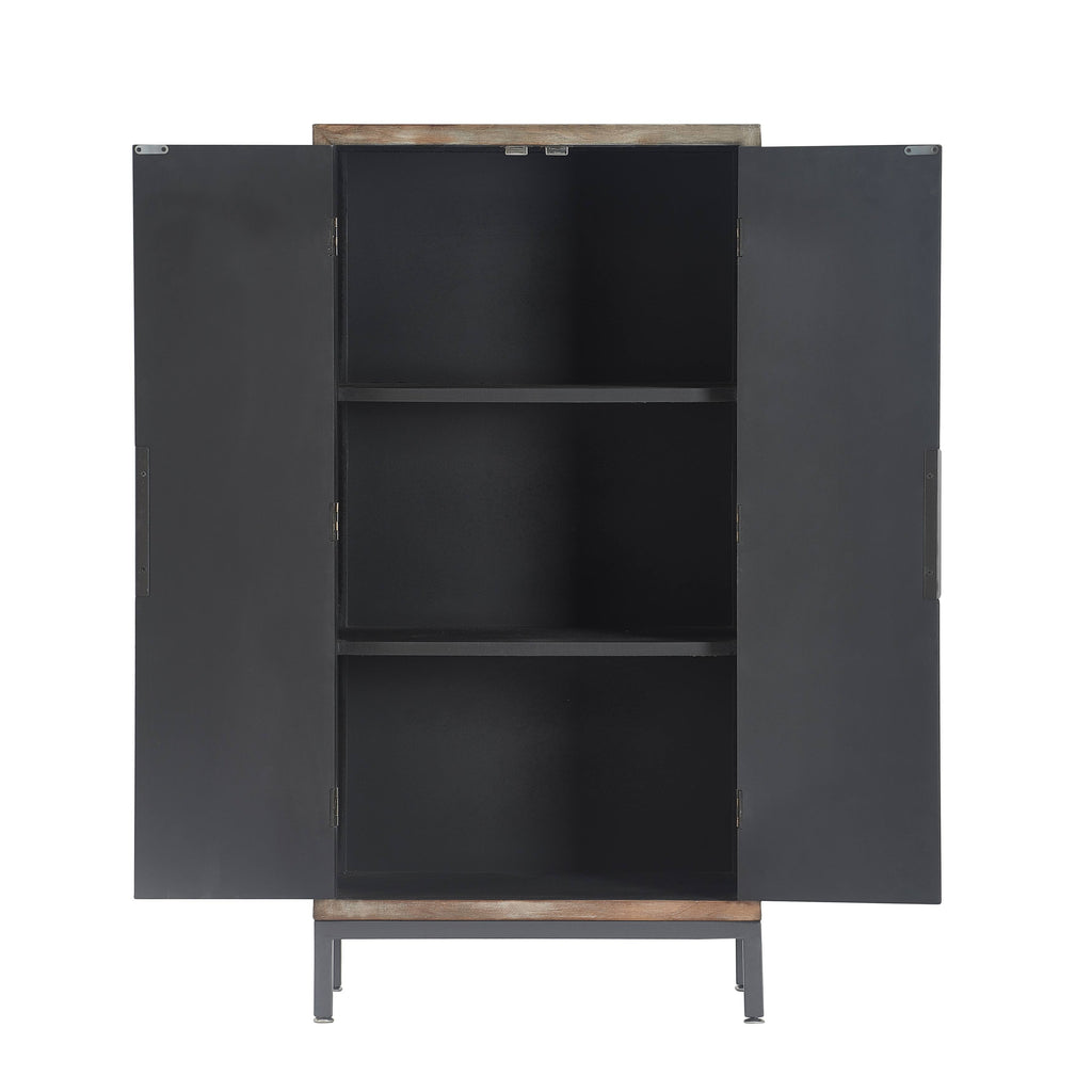 Gray Tall Storage Cabinet J643