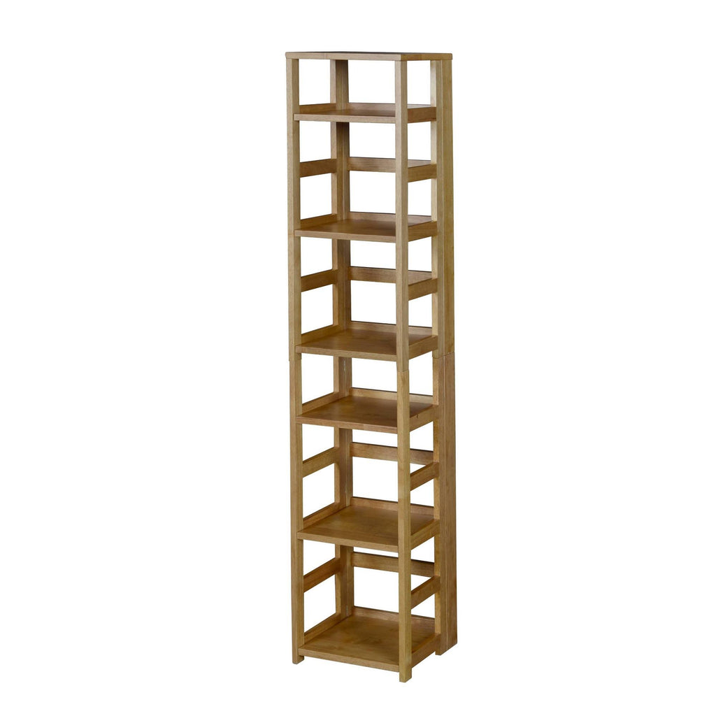 67x22 High Square Folding Bookcase Medium Oak N99903