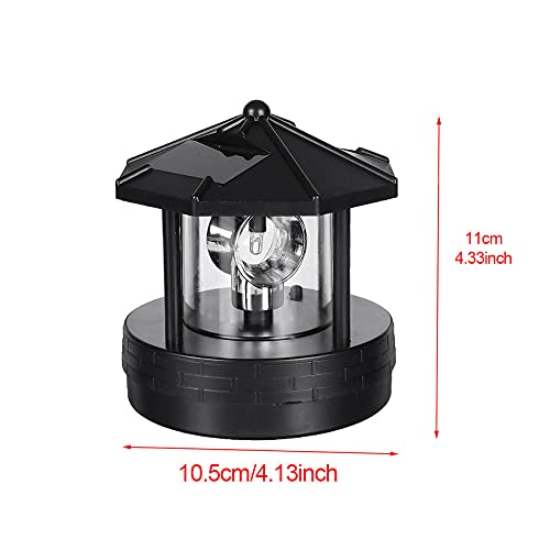 Black Rotating Lighthouse Outdoor Decor K5985
