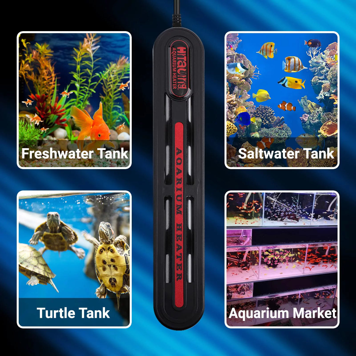 200W/300W/500W Submersible Aquarium Heater Y439