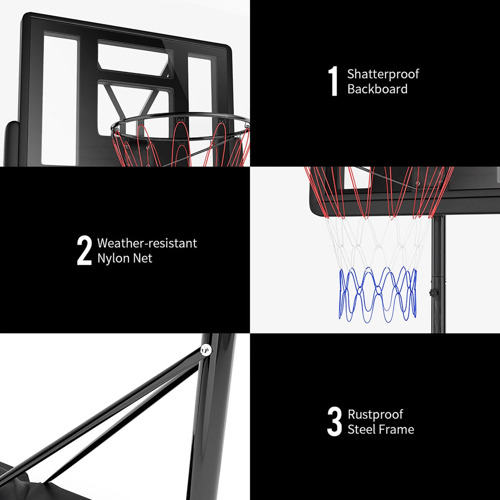 Height Adjustable Portable Basketball Hoop System C129