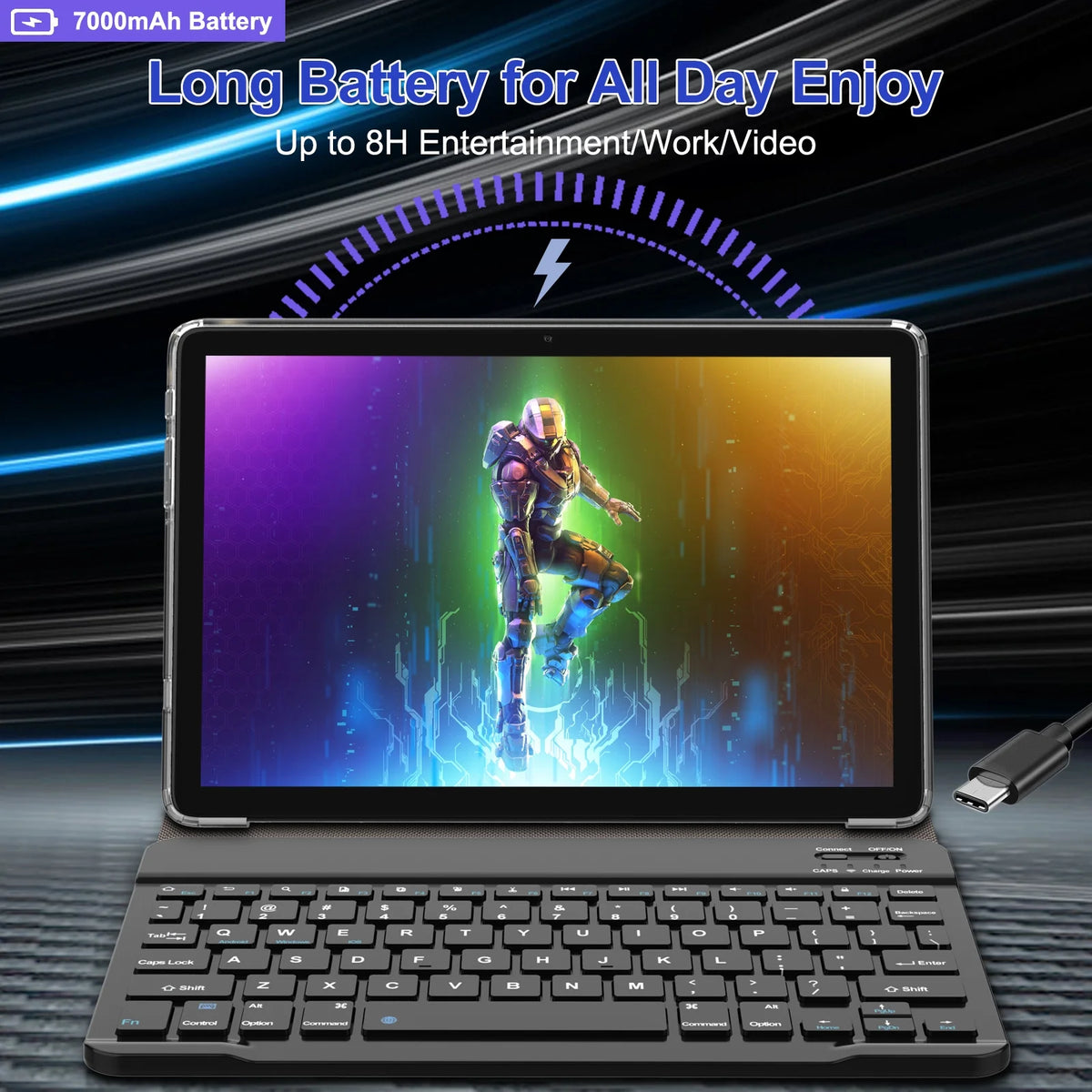 10 inch Octa-Core Tablet with Keyboard Y63460