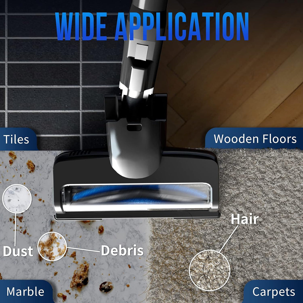 Cordless Stick Vacuum Cleaner with Headlight V2403