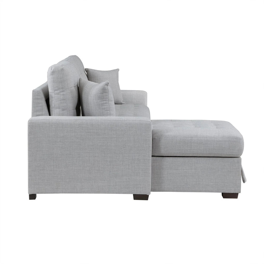 Gray 2-Piece Fabric Sectional & Left Chaise A1000