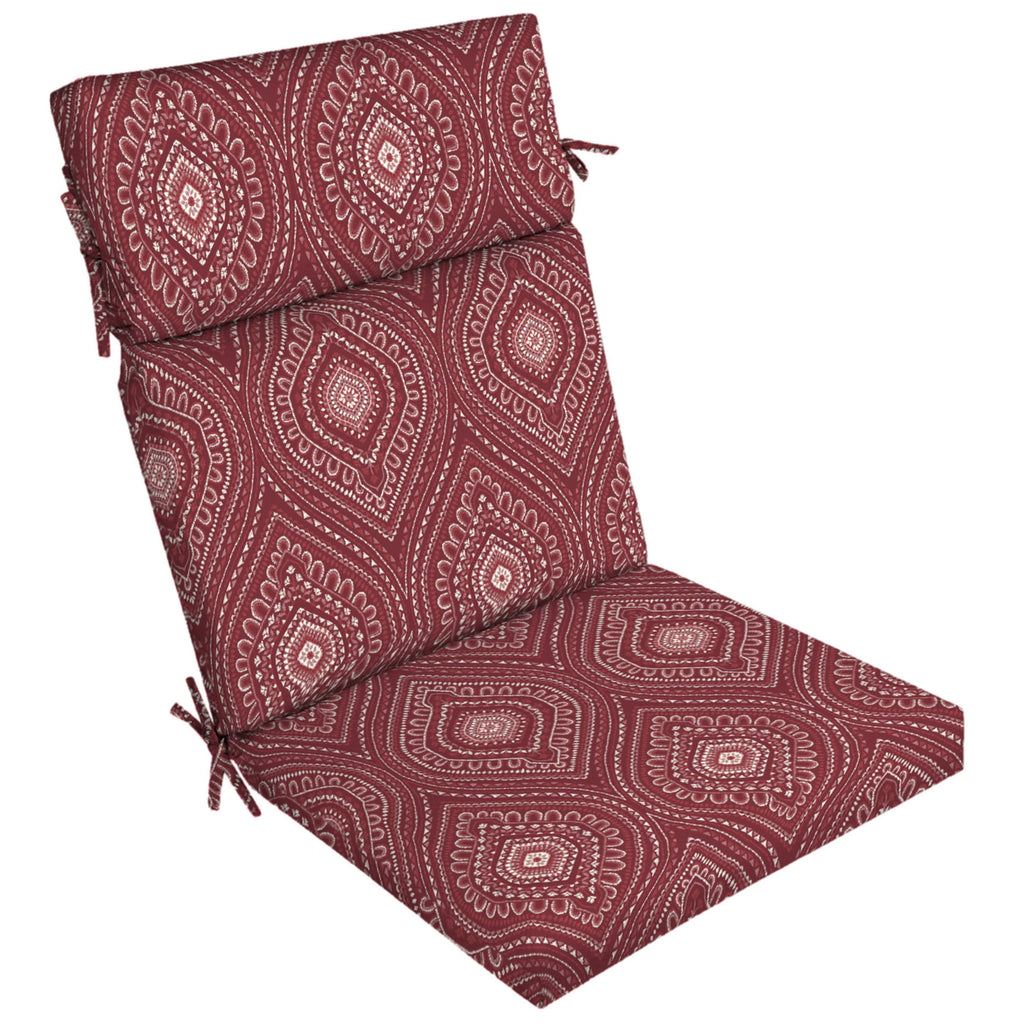Red Medallion Outdoor Chair Cushion K1882