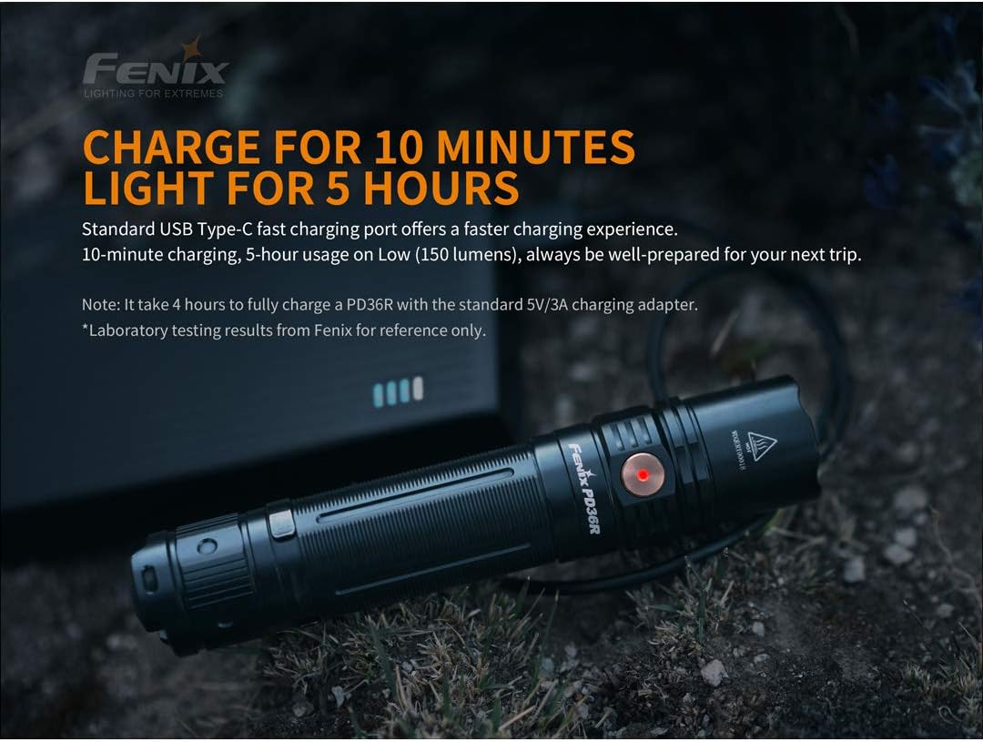 1600 Lumen USB-C Rechargeable Tactical Flashlight U59451