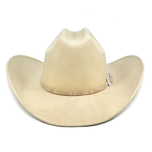 Felt Cowboy Hat with Shapeable Wide Brim Y6751