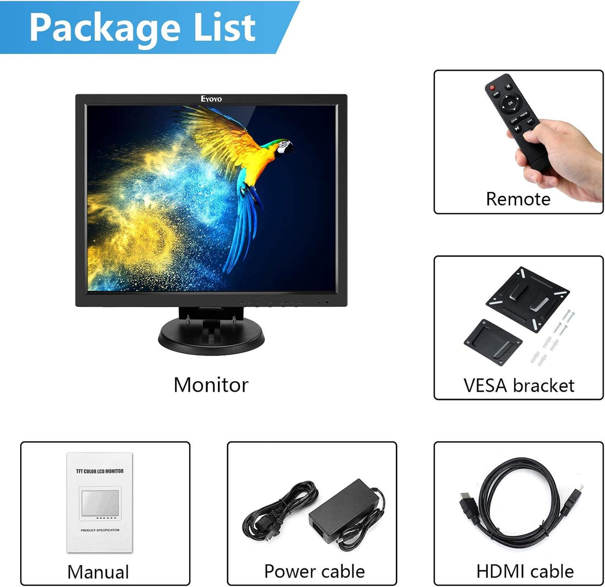 14 inch LCD Monitor 1024x768 VGA Display with Speakers O3689