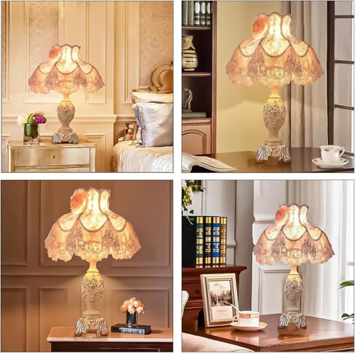 Pink Fabric Shade European Style Table Lamp P855