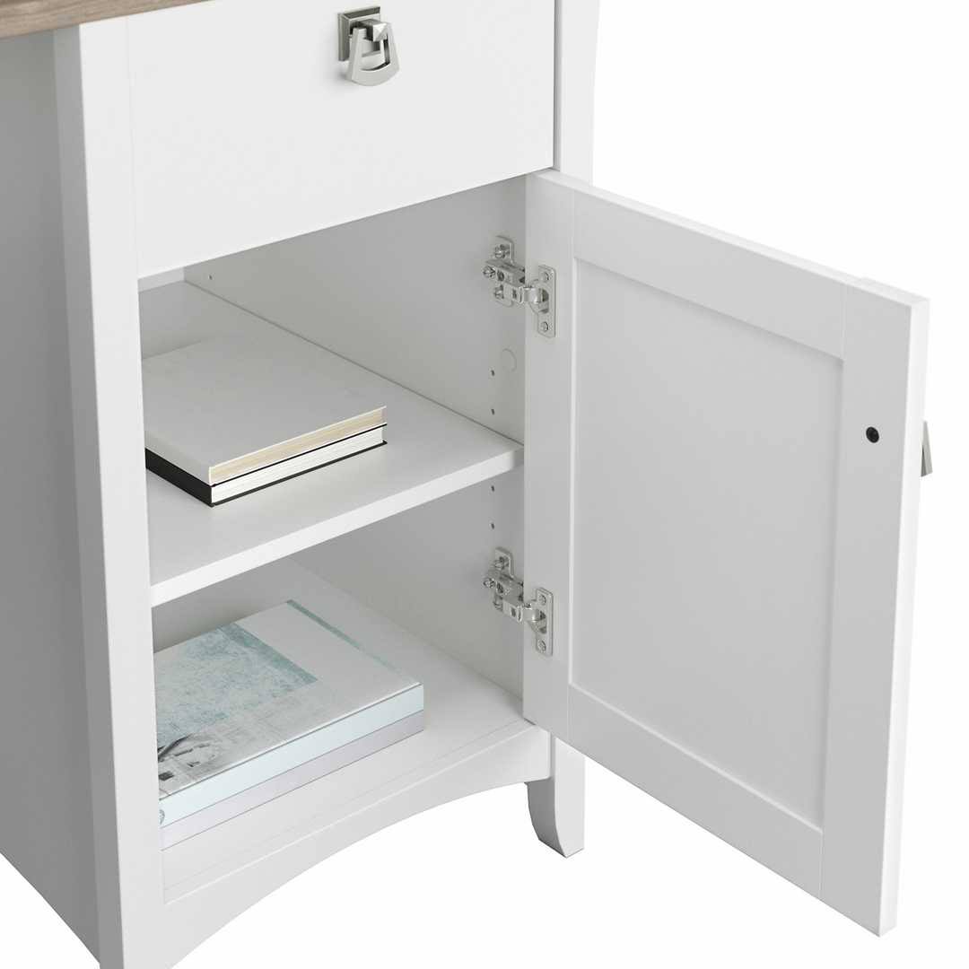 60W L Shaped Desk with Hutch O856