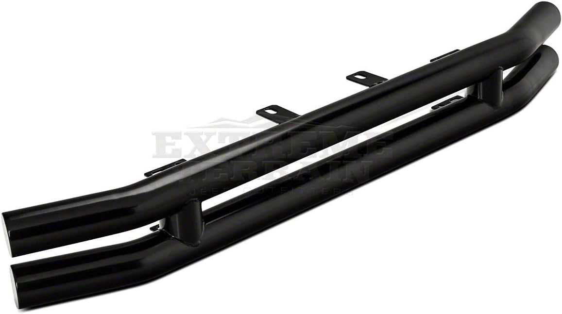 Gloss Black Double Tubular Front Bumper P9719