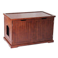 Walnut Cat Washroom Bench O58809