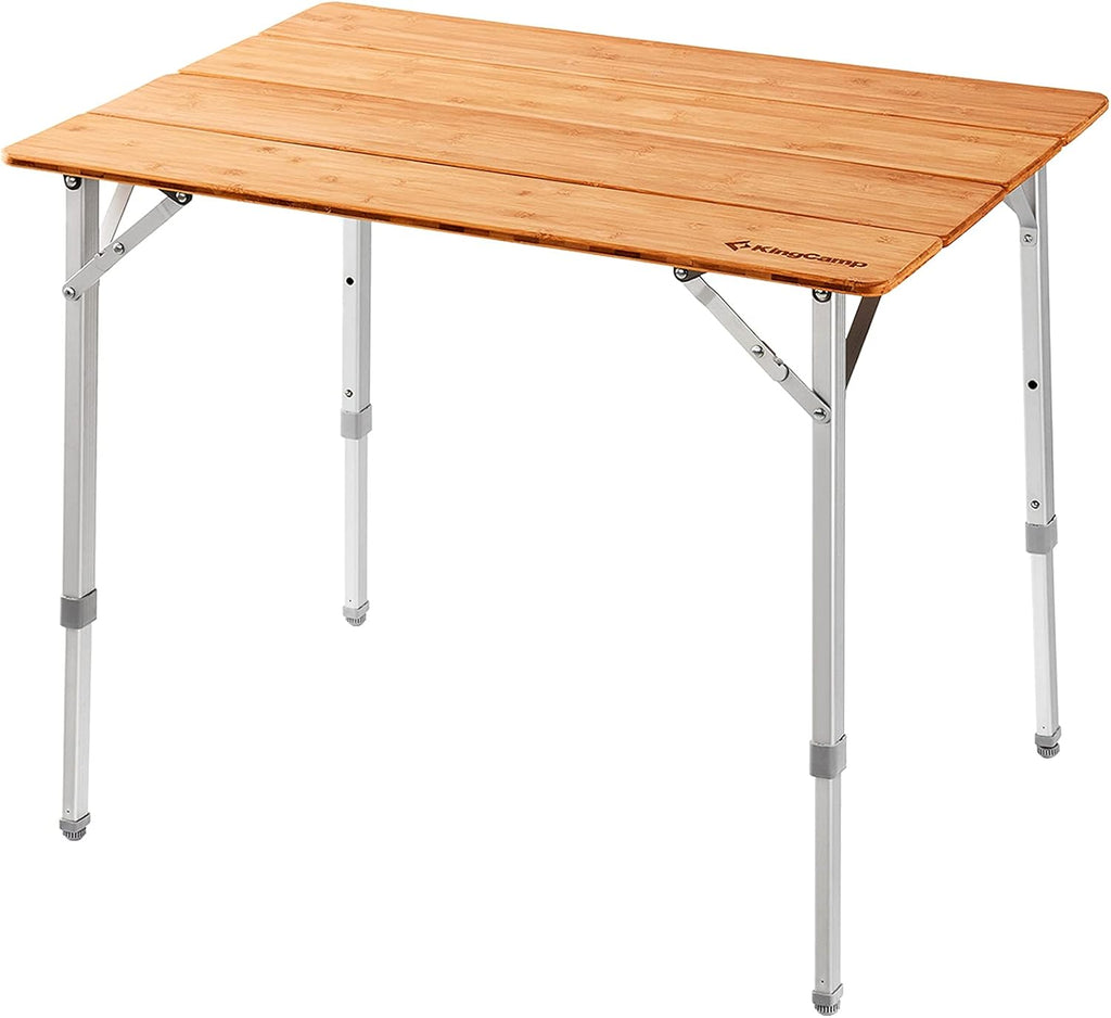 Bamboo Folding Camping Table with Carry Bag N1536