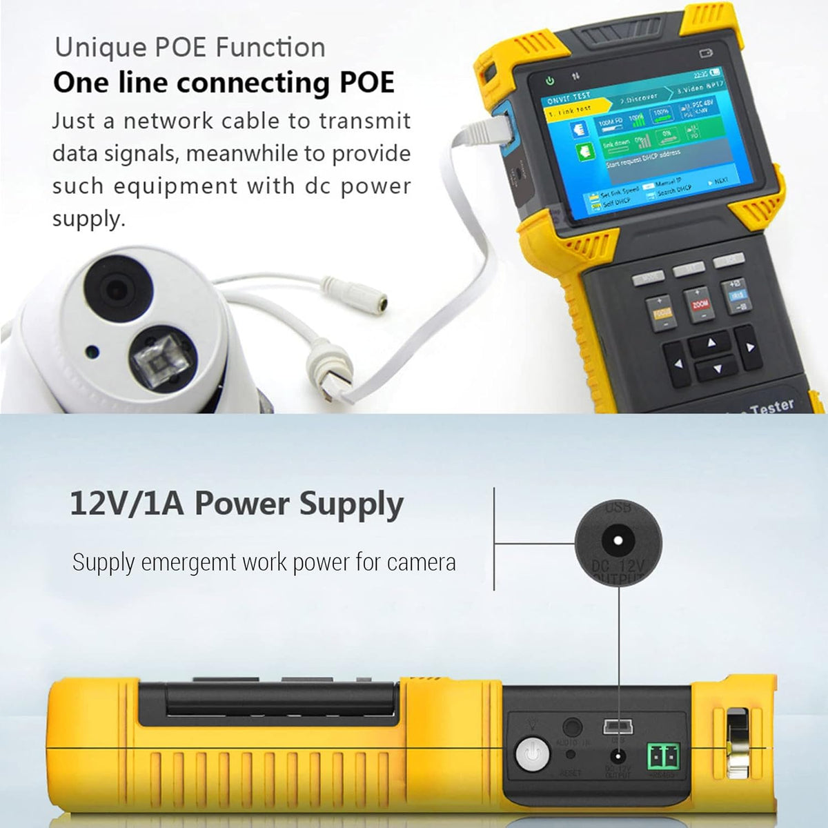 IP Camera Tester 8MP CVI TVI 5MP AHD CVBS 4 inch TFT Screen B1635