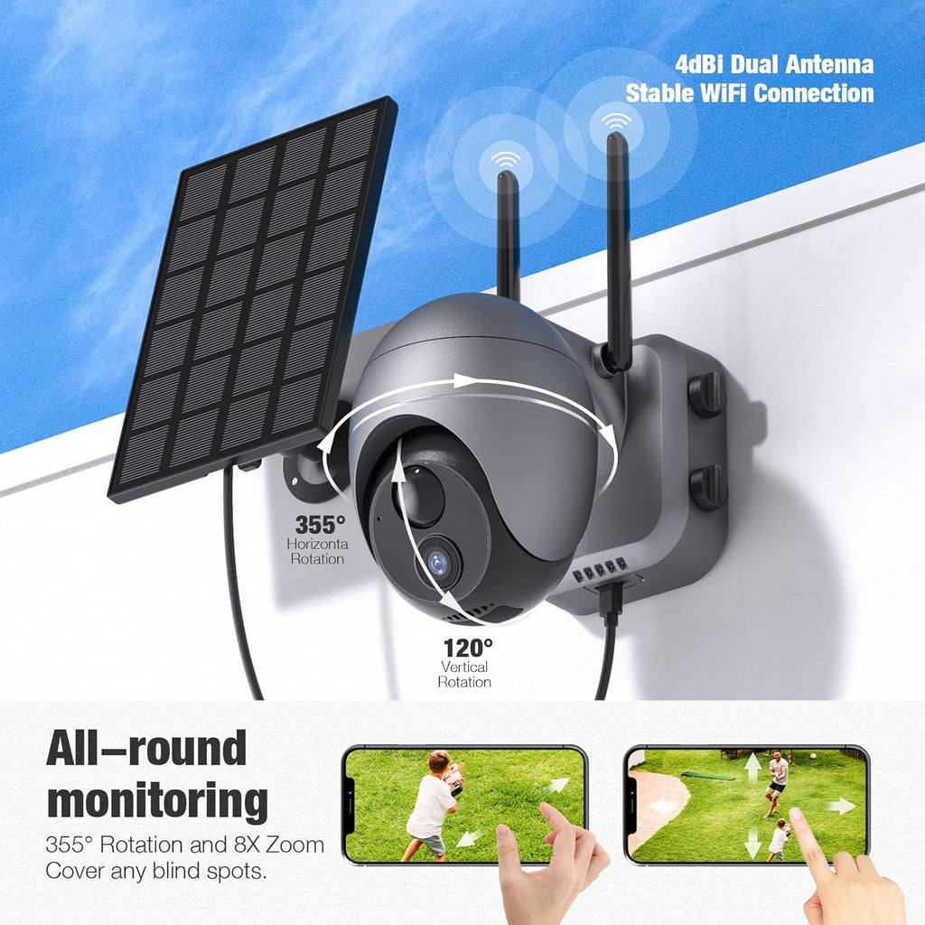 1080P Solar Powered Wireless Outdoor Security Camera X150