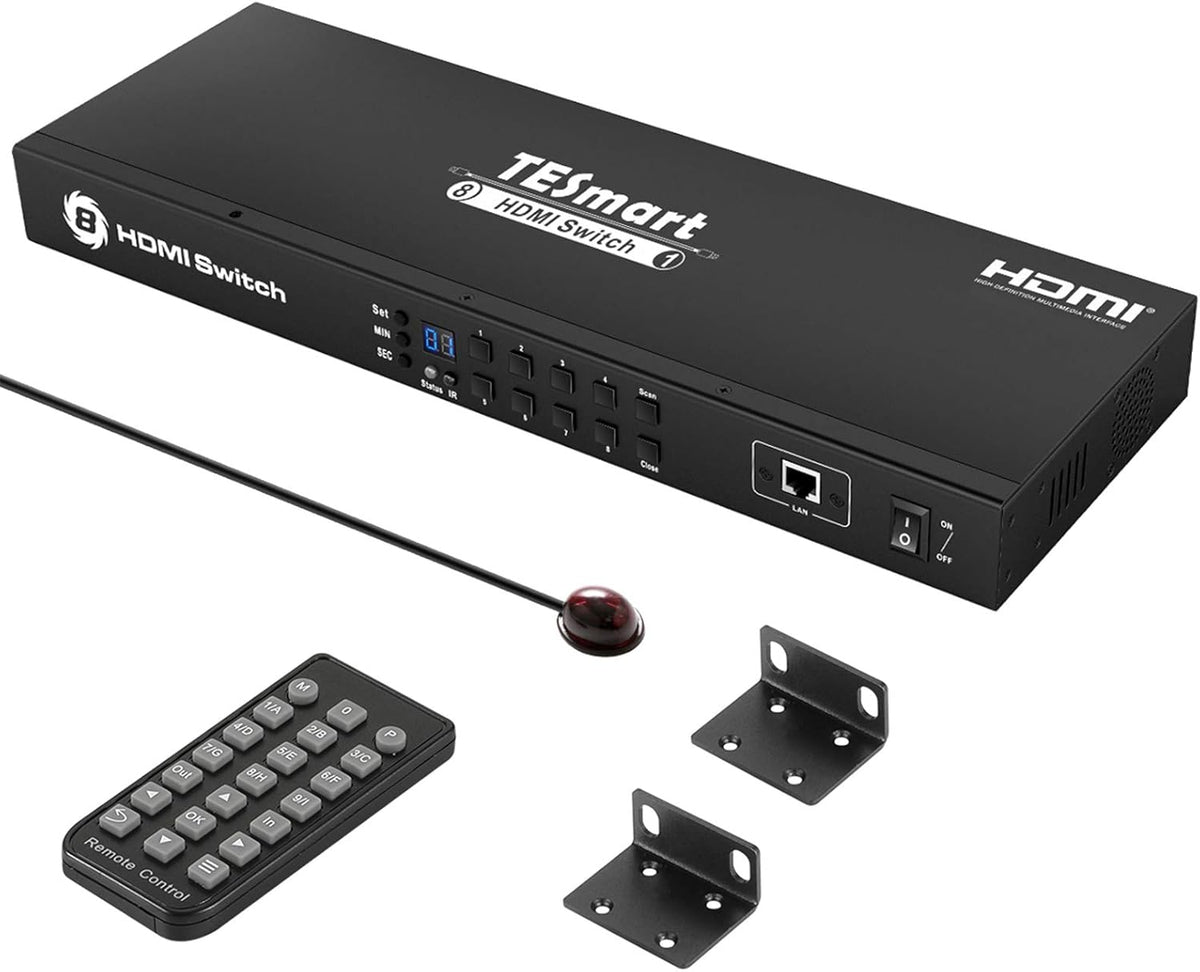 16 in 1 Out 4K@30Hz HDMI Switch with IR Remote Control - Black K5491