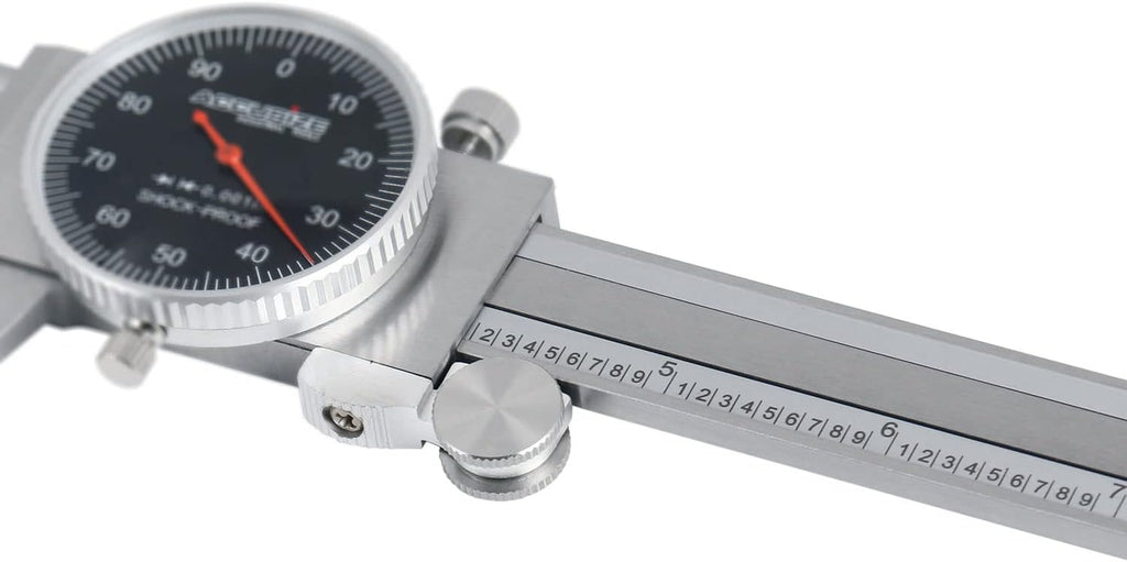 0-12'' by 0.001'' Stainless Steel Dial Caliper Pack of 2 H6031