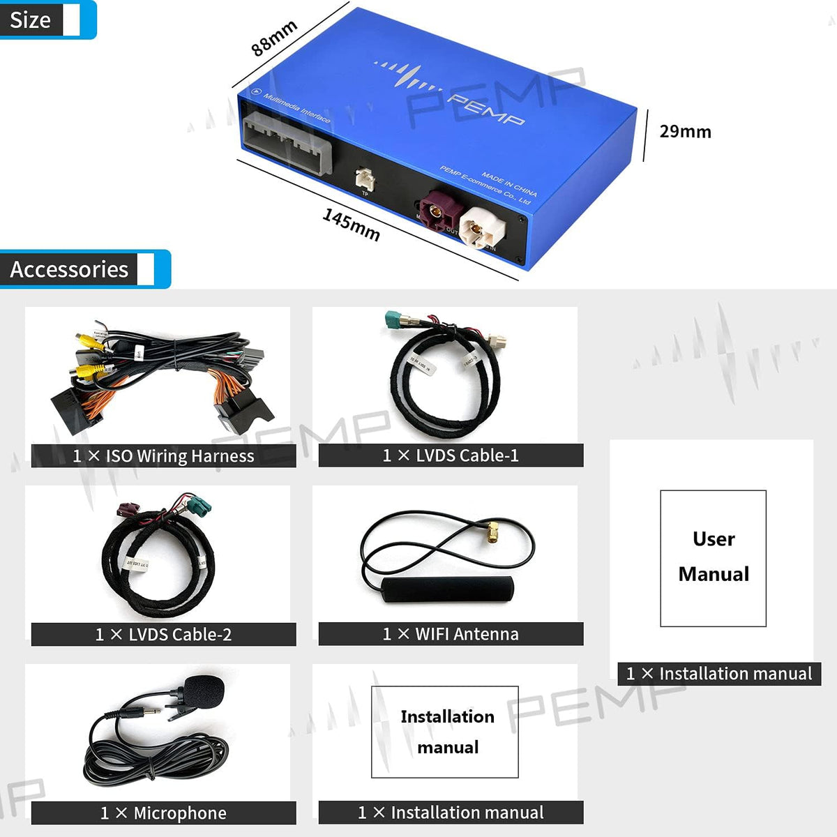 Wireless CarPlay Android Auto Mirror Link R519