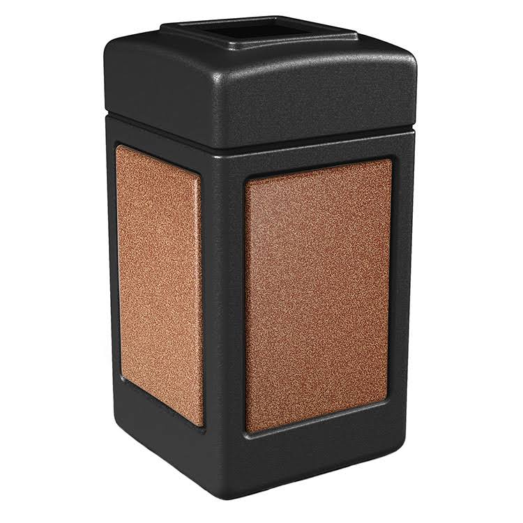 Gray 42 Gallon Square Trash Receptacle I315815