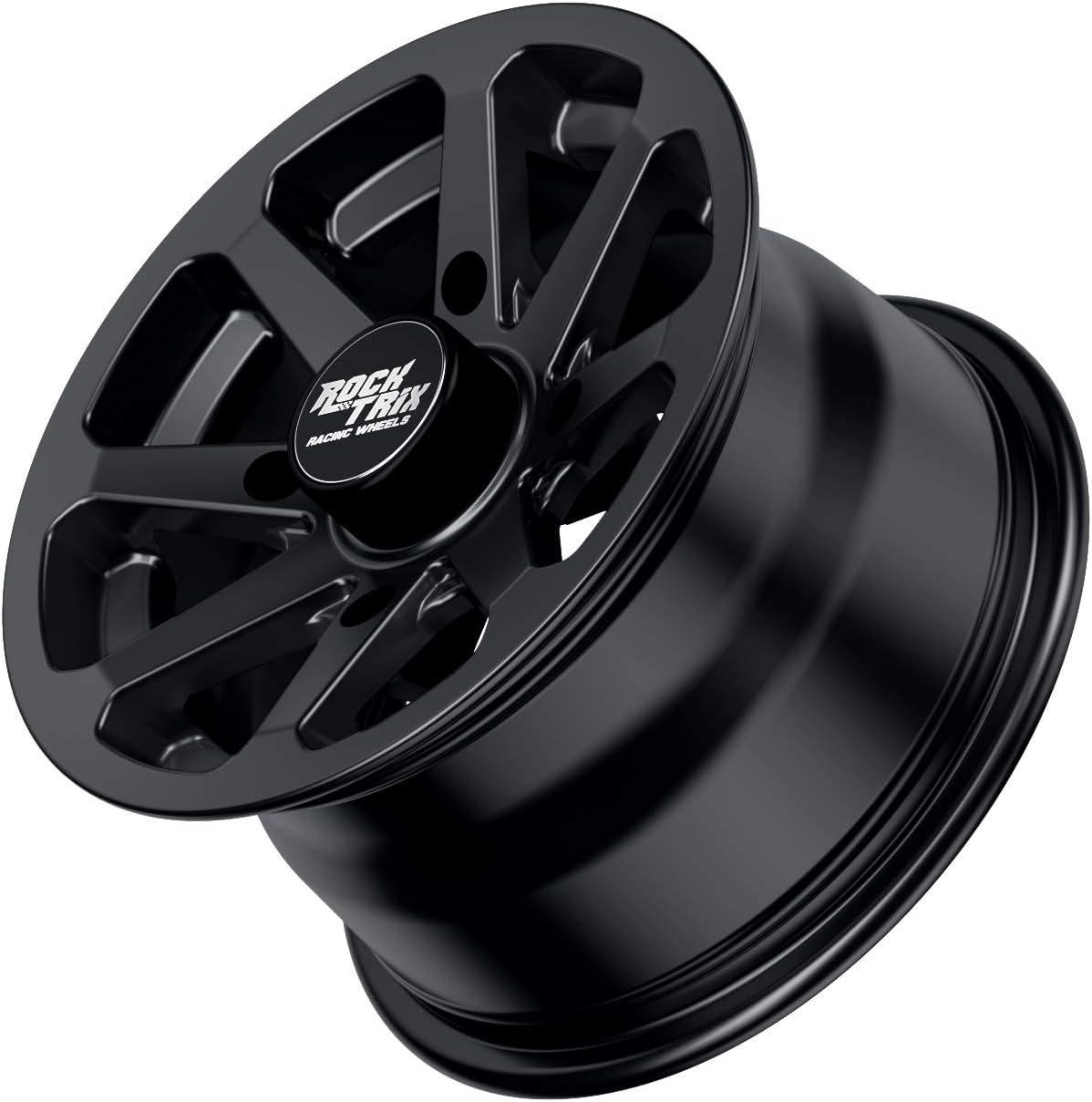 12x7 Matte Black ATV Wheels Set of 4 K111