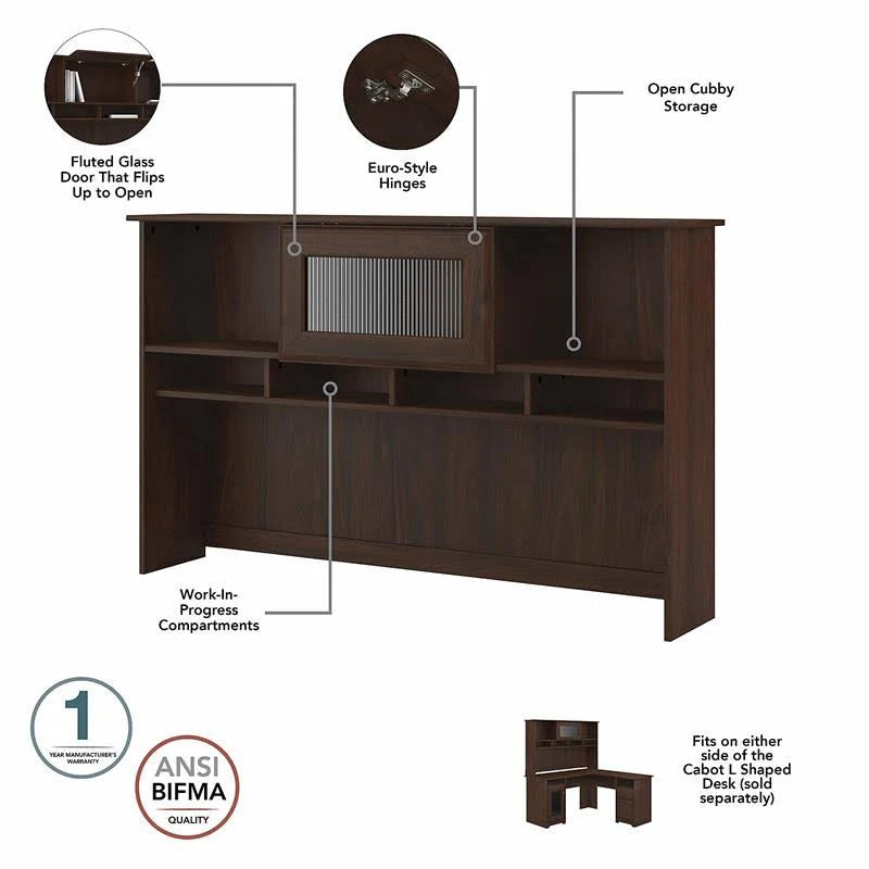Modern Walnut Desk Hutch M4234