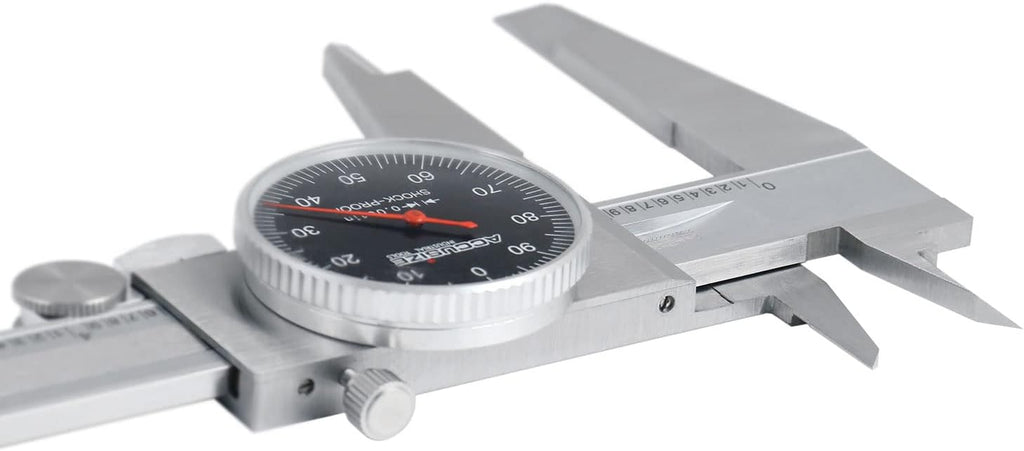 0-12'' by 0.001'' Stainless Steel Dial Caliper Pack of 2 H6031