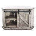 Antique Black Corner TV Stand Y9214