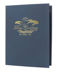 Double Pocket Casebound Menu, 4¼ x 14, Deep Blue Q40095