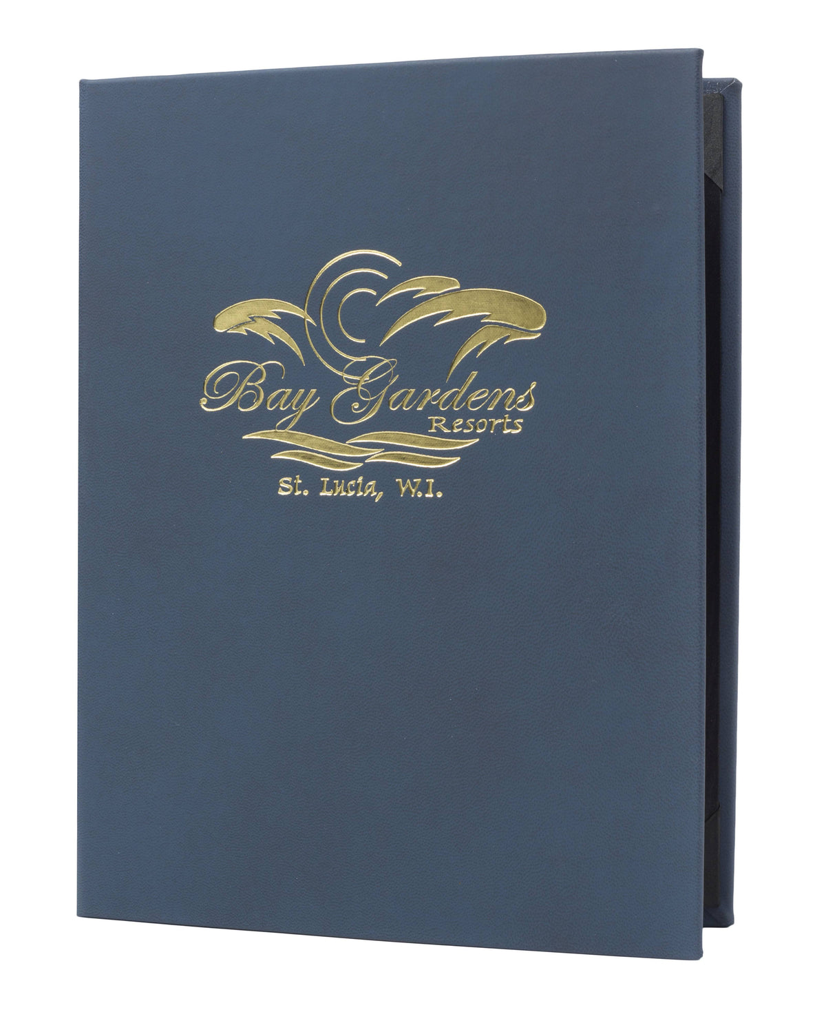 Double Pocket Casebound Menu, 4¼ x 14, Deep Blue Q40095