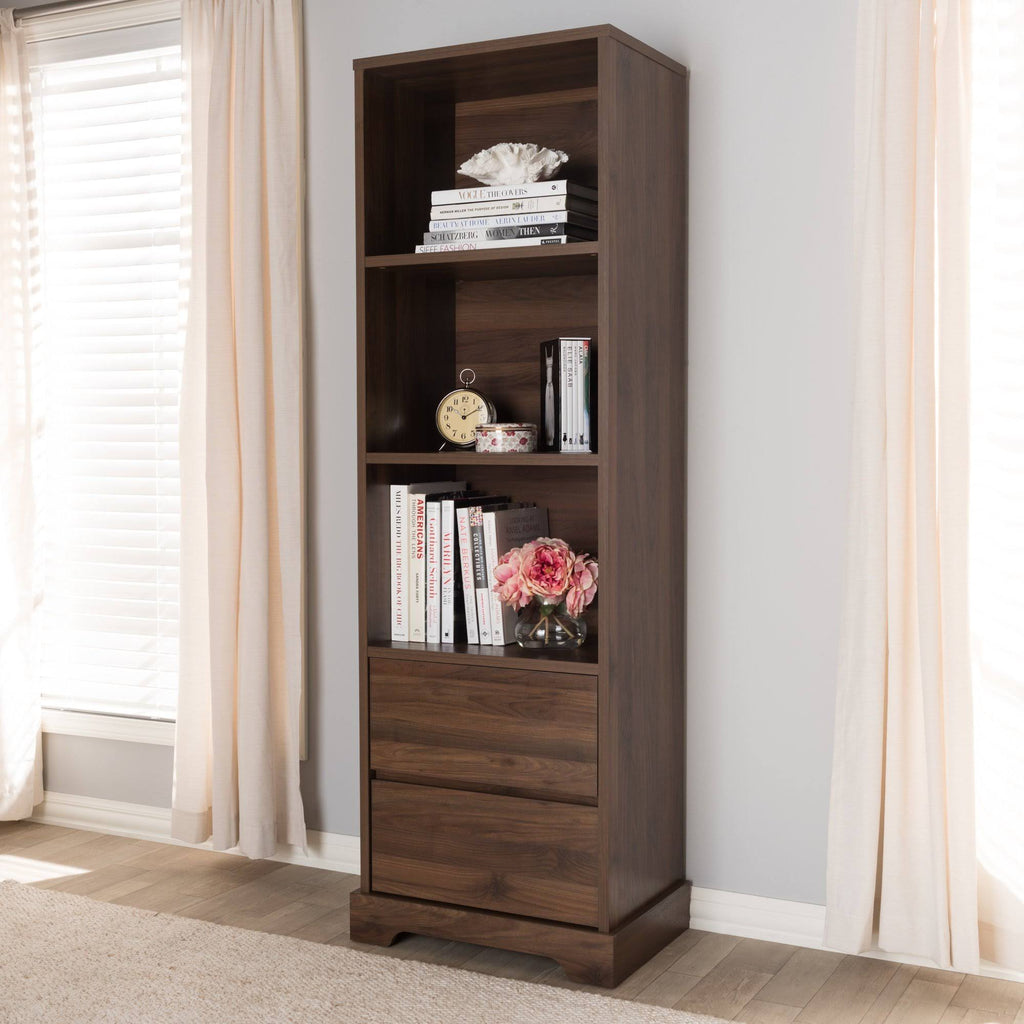 3-Shelf Brown Bookcase F7750