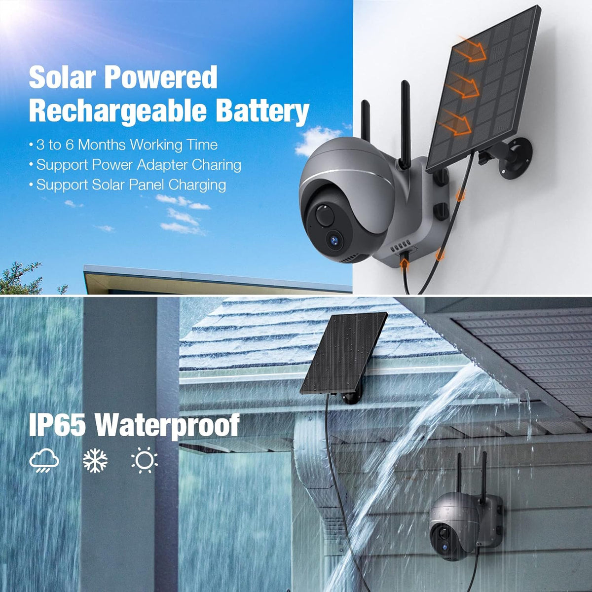 1080P Solar Powered Wireless Outdoor Security Camera X150
