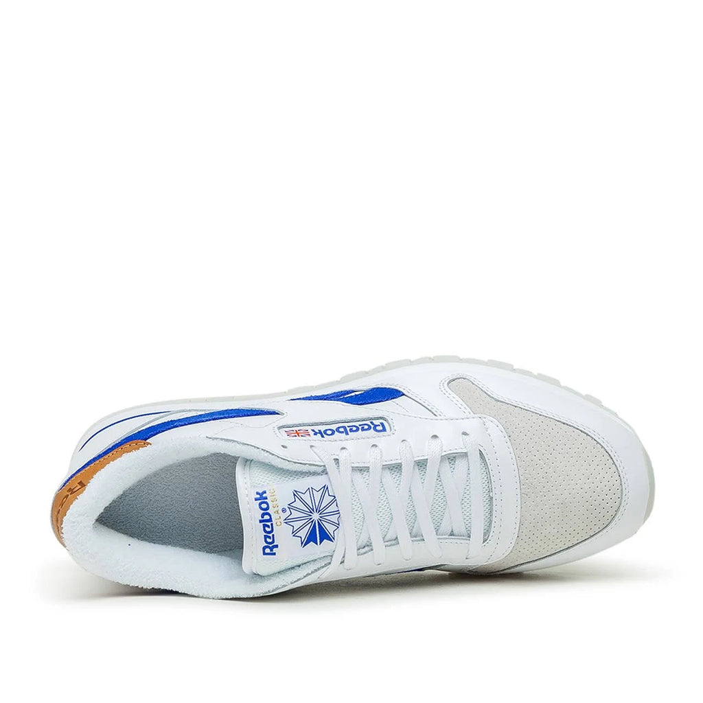 White Blue Leather Sneakers J12529