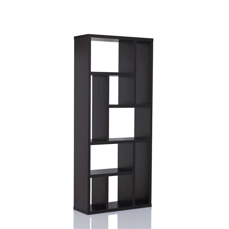 Cappuccino Wood 9-Shelf Bookcase P948977