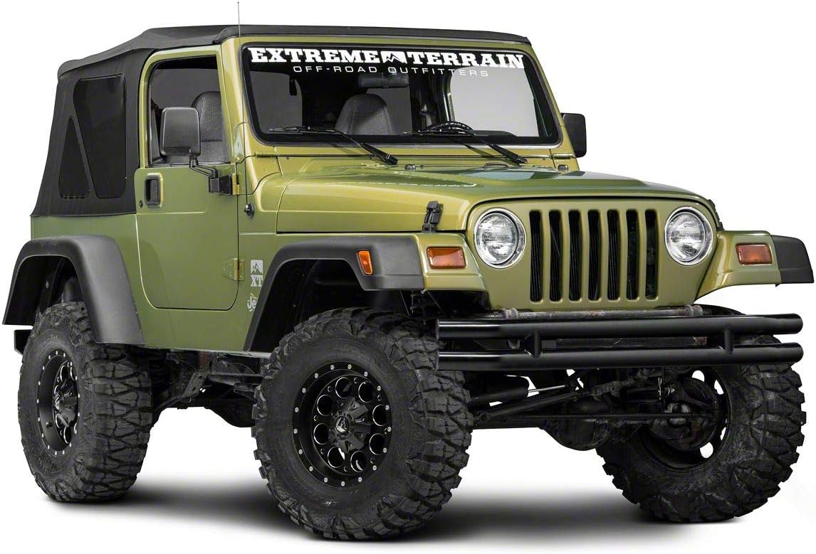Gloss Black Double Tubular Front Bumper P9719
