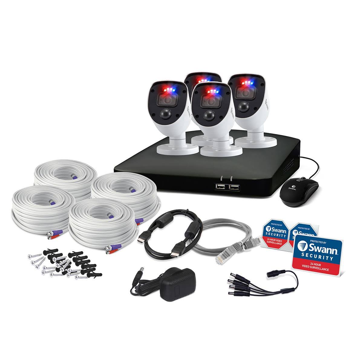 8-Channel Full HD 1TB Security System with 4 Cameras J989012