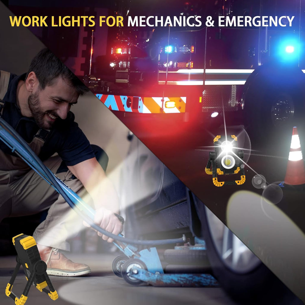 3000 Lumen 30W Rechargeable Cob & XPG LED Work Light J4951