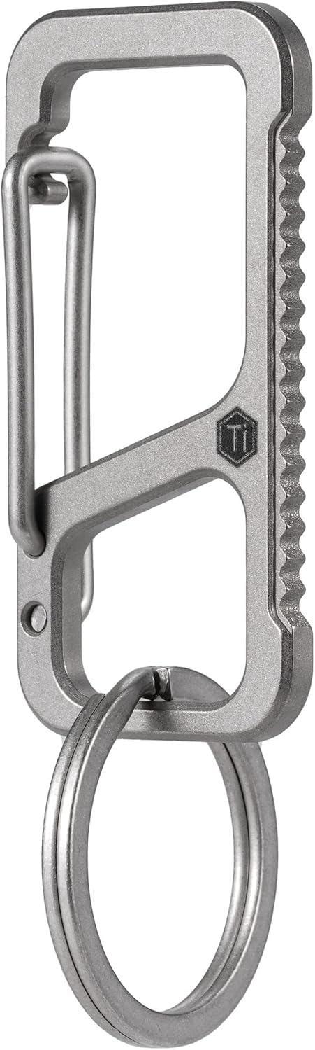 Keychain Carabiner Clip, Quick Release Titanium Key Holder, 2 inch Key Organizer T36715