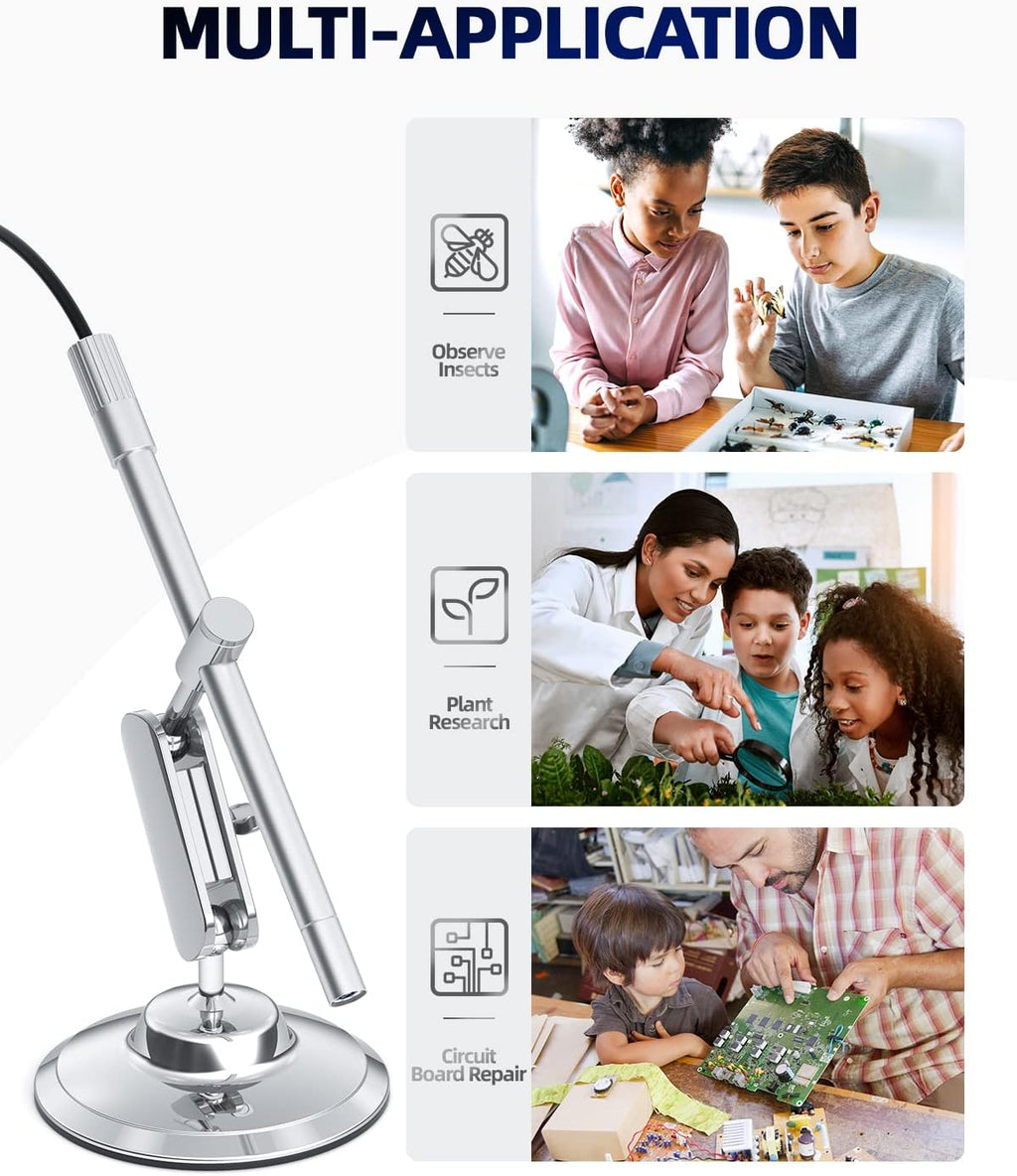 Digital Microscope USB 200x Handheld with Metal Stand and Case K15776